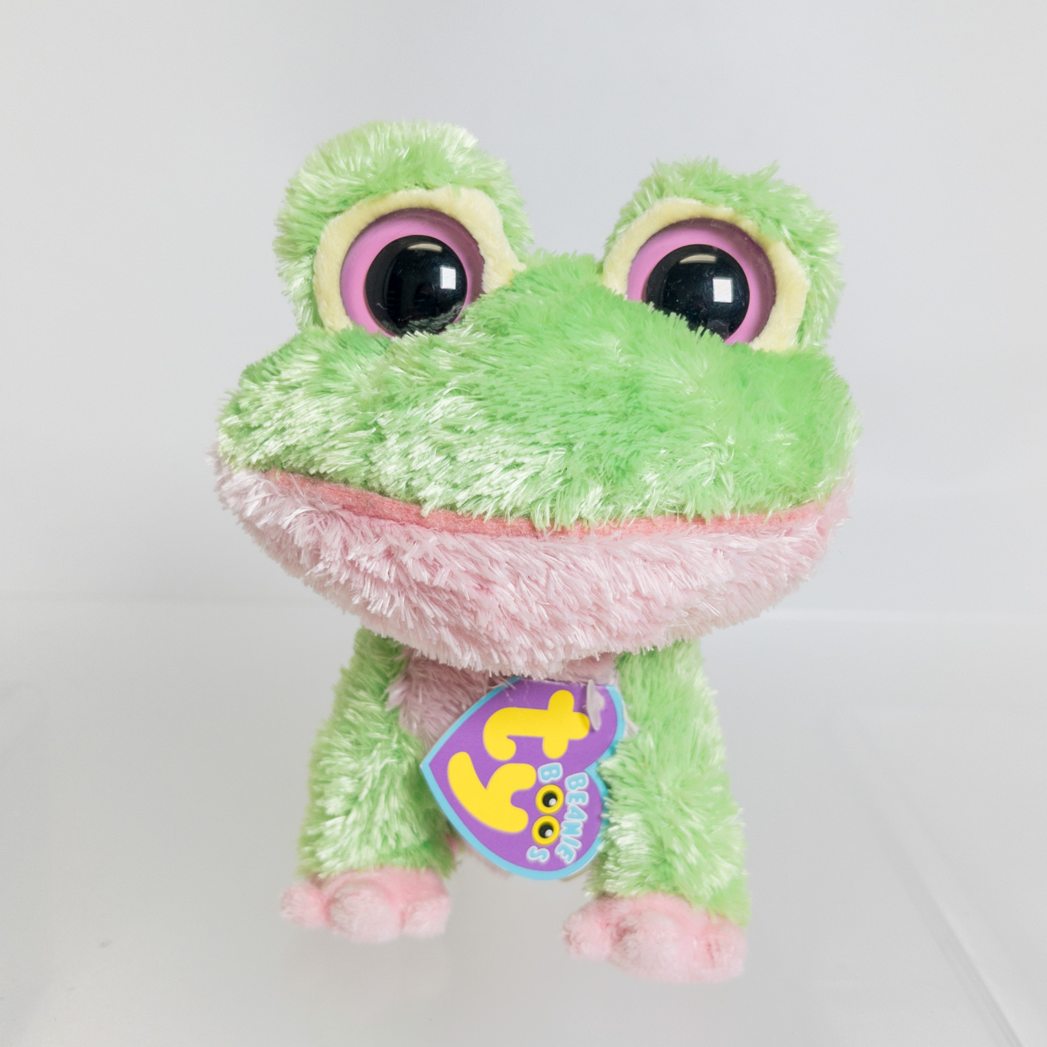 TY Beanie Boos - KIWI the Frog (Solid Eye Color) (Regular Size - 6 inch) *NON-MINT*