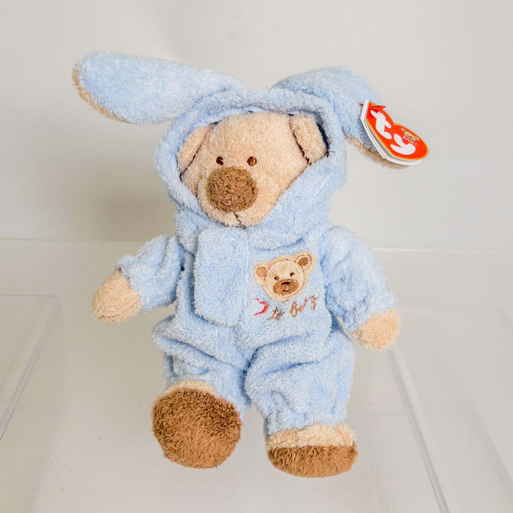 Baby TY - PJ BEAR (Blue) (Small w/ Removable PJ's - 7 Inches) *MWNMT*