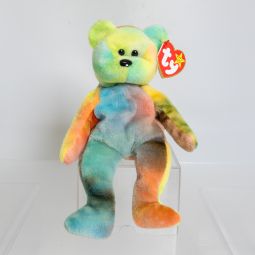 TY Beanie Baby - GARCIA the Ty-Dyed Bear (Blue/Green) (8.5 inch) *MWMT*