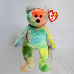 TY Beanie Baby - GARCIA the Ty-Dyed Bear (Yellow/Green) (8.5 inch) *MWMT*