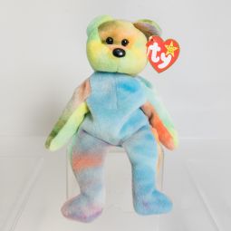 TY Beanie Baby - GARCIA the Ty-Dyed Bear (Pink/Blue) (8.5 inch) *MWMT*