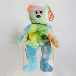 TY Beanie Baby - GARCIA the Ty-Dyed Bear (Green/Blue) (8.5 inch) *MWMT*