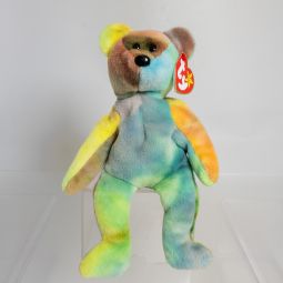 TY Beanie Baby - GARCIA the Ty-Dyed Bear (Blue/Green) (8.5 inch) *MWMT*