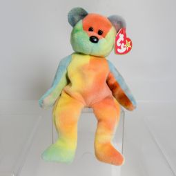 TY Beanie Baby - GARCIA the Ty-Dyed Bear (Yellow/Orange) (8.5 inch) *MWMT*
