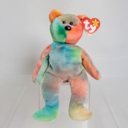 TY Beanie Baby - GARCIA the Ty-Dyed Bear (Blue/Pink) (8.5 inch) *MWMT*
