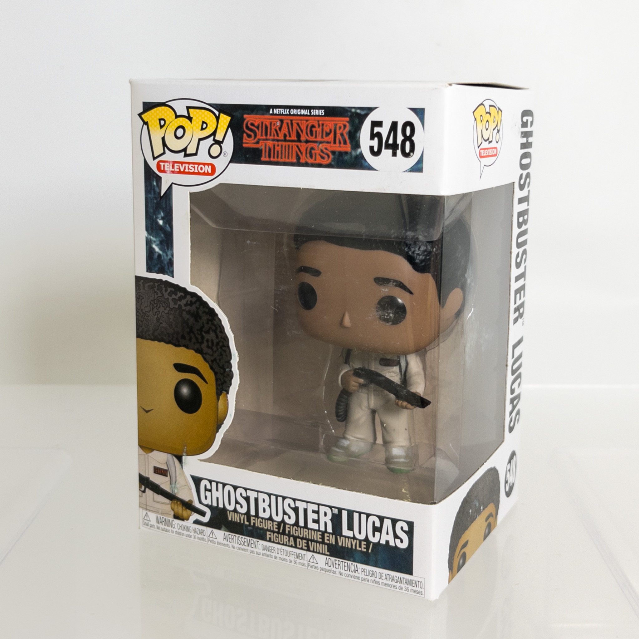 Funko POP! Television - Stranger Things S3 Vinyl Figure - GHOSTBUSTER LUCAS #548 *NON-MINT*
