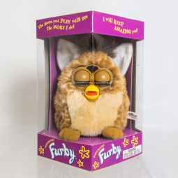 Tiger Electronics - Brown & White w/Tan Chest FURBY *NON-MINT BOX*
