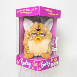 Tiger Electronics - Brown & White w/Tan Chest (Green Eyes) FURBY *NON-MINT BOX*