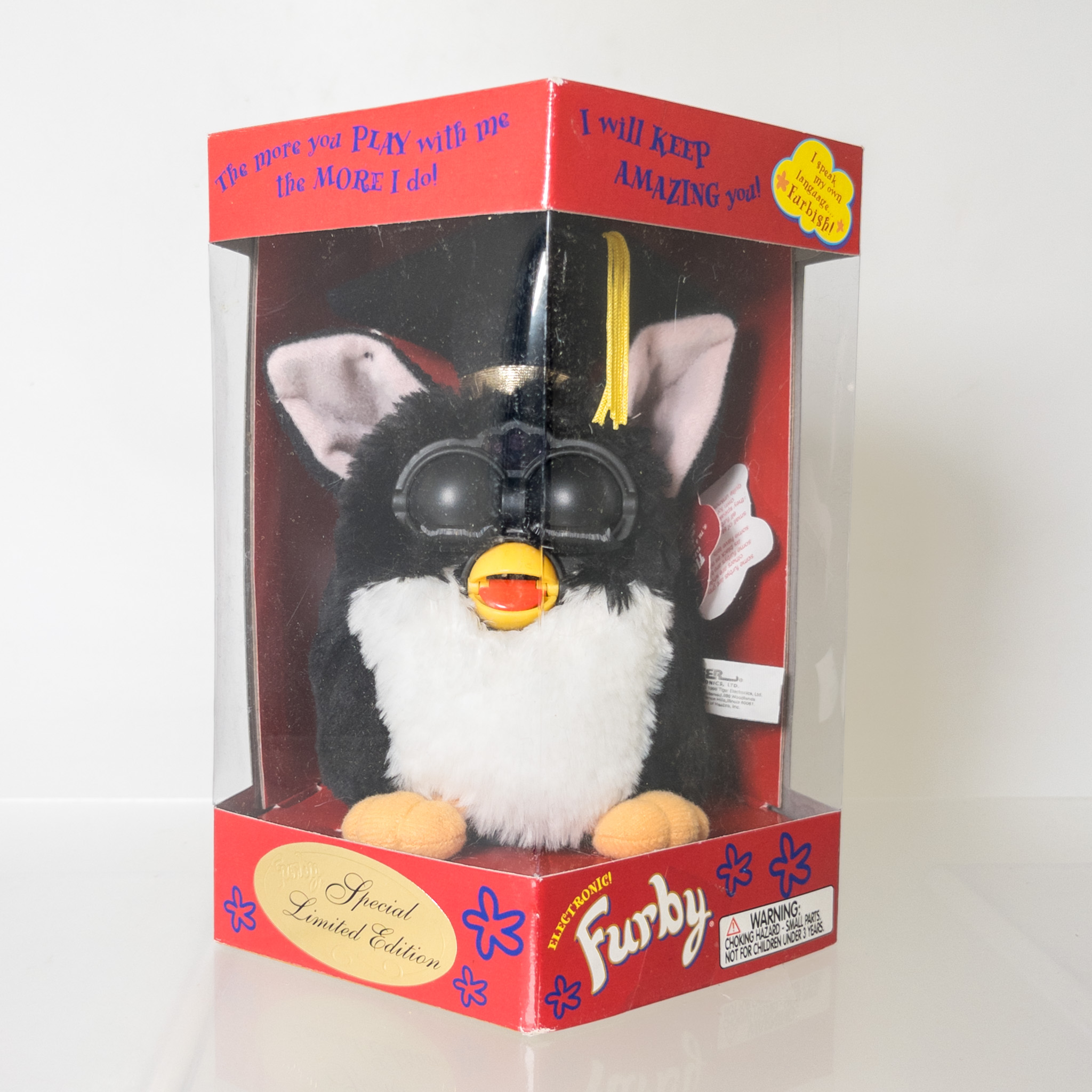 Tiger Electronics - Special Limited Edition Graduation (Gray Eyes) FURBY *NON-MINT BOX*