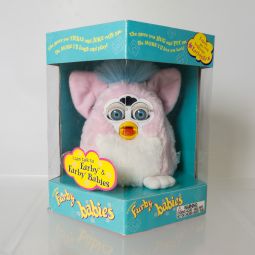 Tiger Electronics - Pastel Pink & Blue (Blue Eyes) FURBY BABIES *NON-MINT BOX*