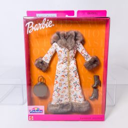 Mattel - Barbie - Fashion Avenue - Coat Collection ORANGE & GOLD FAUX FUR *NON-MINT*