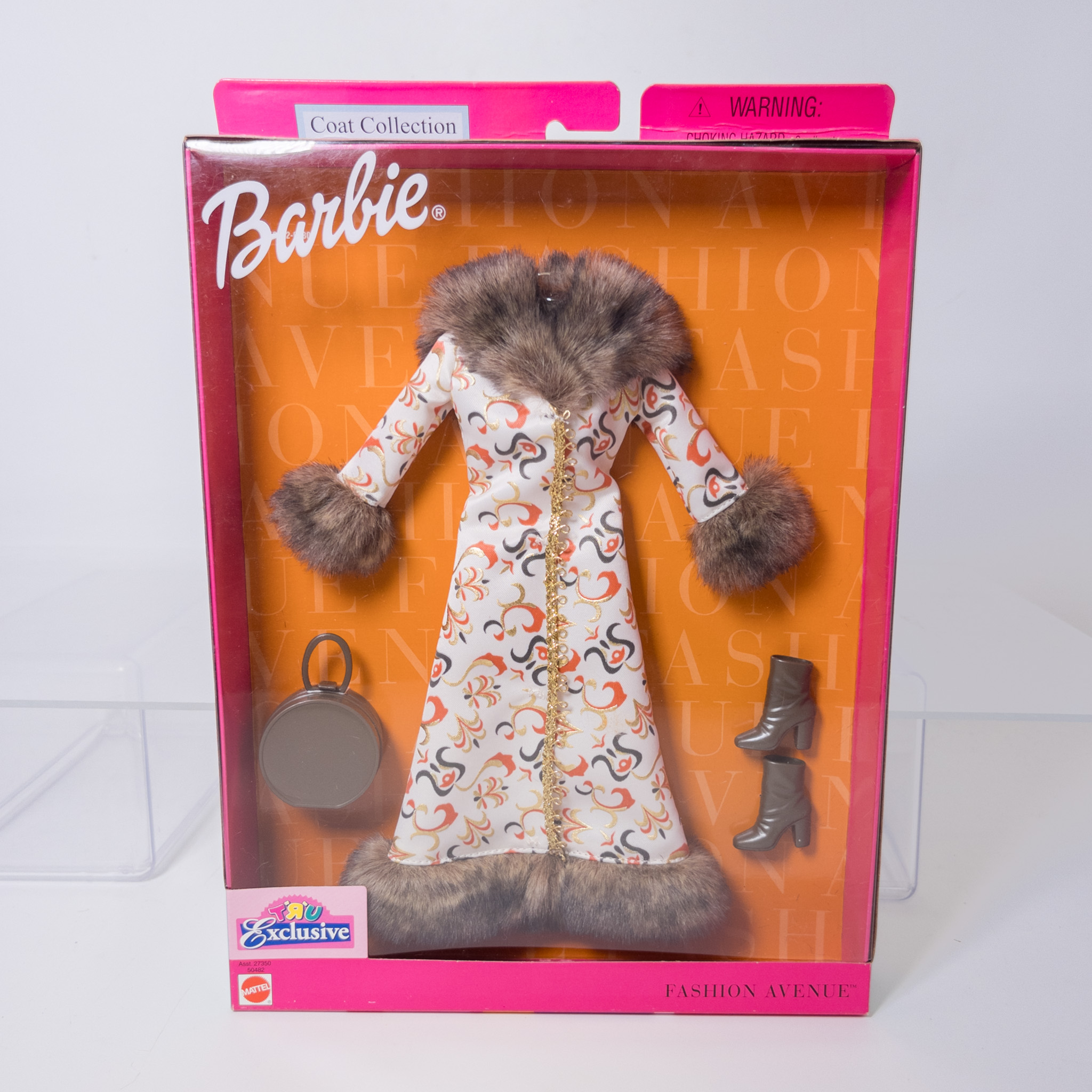 Mattel - Barbie - Fashion Avenue - Coat Collection ORANGE & GOLD FAUX FUR *NON-MINT*