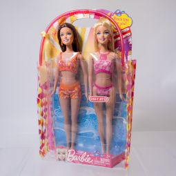 Mattel - Barbie Doll - 2010 Beachin' It With My BFF Dolls with Tote Bag *NON-MINT*