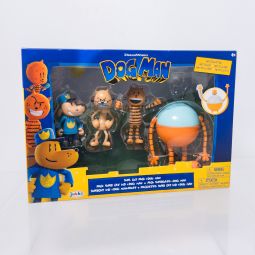 Jakks Pacific - Dogman Figure Set (Ssupa Cat Dog Man Grandpa Lil Petey & 80-HD) *NON-MINT*