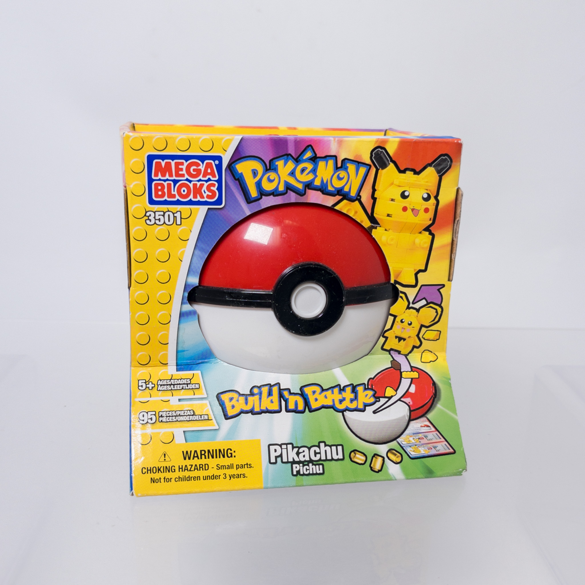 MEGA Pokemon Build 'n Battle Set - PIKACHU/PICHU (95 Pieces) 3501 *NON-MINT*