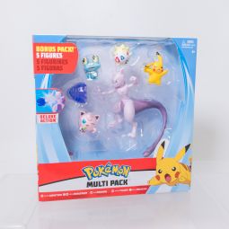 Wicked Cool Toys - Pokemon Multi Pack - MEWTWO, JIGGLYPUFF, FROAKIE, TOGEPI, & PIKACHU *NON-MINT*