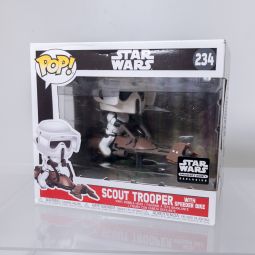 Funko POP! Rides Vinyl Bobble - Star Wars Smuggler's Bounty Excl - SCOUT TROOPER w/ Bike #234 *NM*