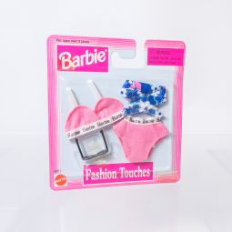Mattel - 1997 Barbie Fashion Touches - PINK LINGERIE w/Bandana & Sunglasses *NON-MINT*