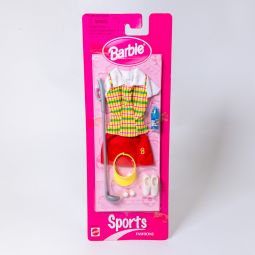 Mattel - 1998 Barbie Sports Fashions - GOLF OUTFIT w/Club & Gatorade *NON-MINT*