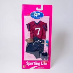 Mattel - 1998 Ken Sporting Life Fashions - FOOTBALL UNIFORM w/Gatorade *NON-MINT*