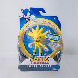 Jakks Pacific - Sonic The Hedgehog Action Figure - SUPER SILVER *NON-MINT*