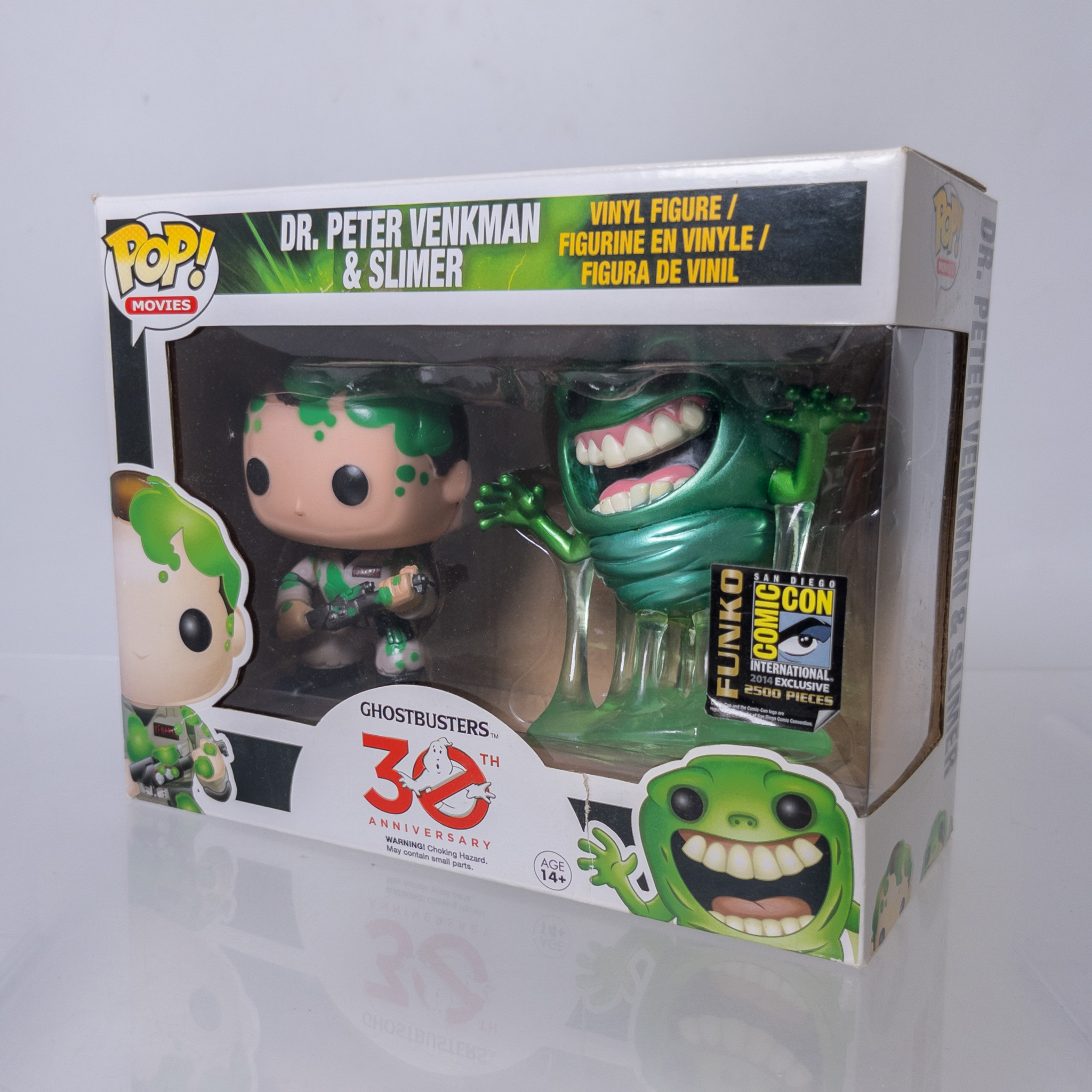 Funko POP! Ghostbusters 30th Anniversary Vinyl Figures 2-Pack - PETER & SLIMER *Excl* *NON-MINT*