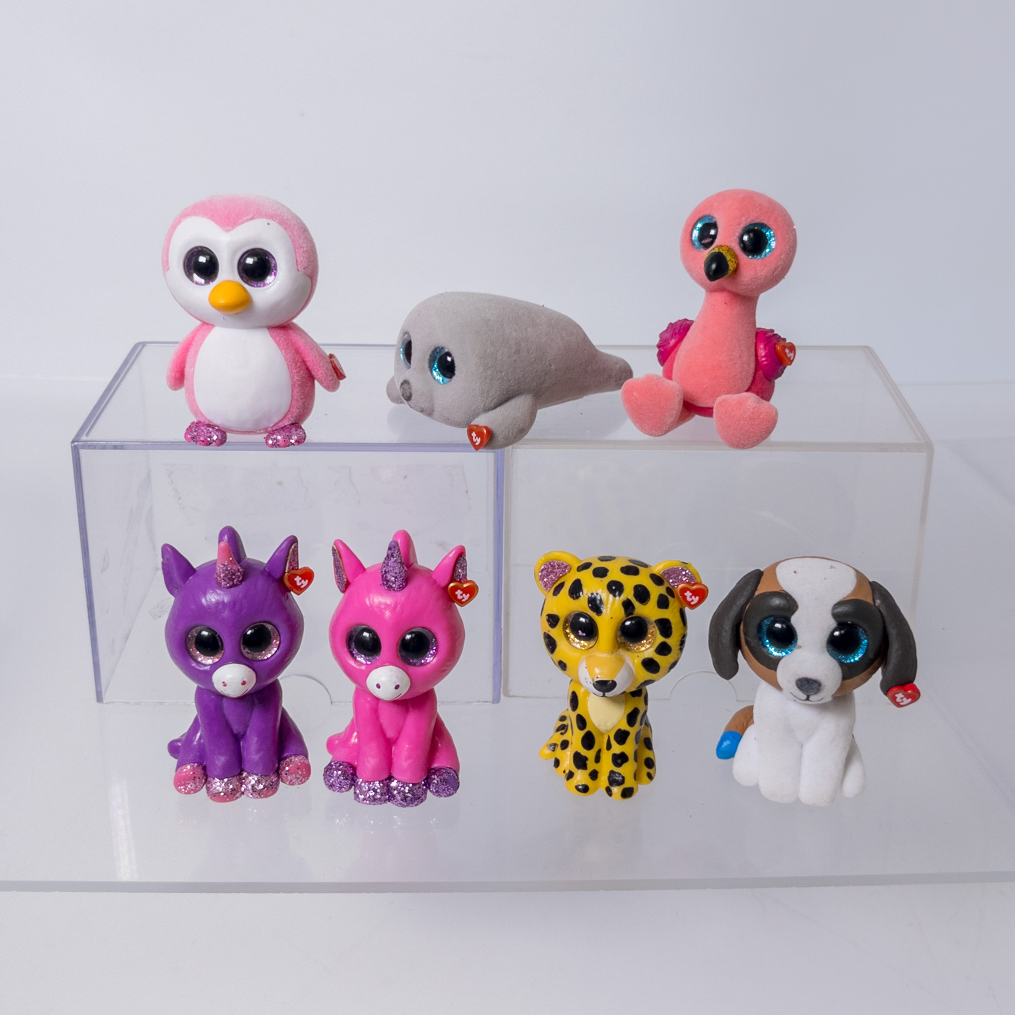 Mini Boo Boo's Lot of 7 TY Mini Boo Figures - Duke, Amethyst, Bubblegum, Gilda, Glider ...