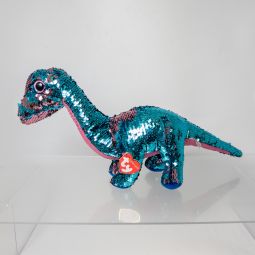 TY Flippables Sequin Plush - TREMOR the Dinosaur (Medium Size - 10 inch) *NON-MINT*