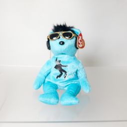 TY Beanie Baby - BLUE BEANIE SHOES the Elvis Bear (8.5 inch) *MWNMT*