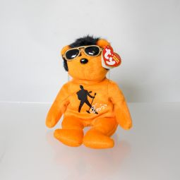 TY Beanie Baby - BEANIE HOUSE ROCK the Elvis Bear (8.5 inch) *MWNMT*