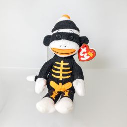 TY Beanie Baby - TRICKS the Skeleton Sock Monkey *NON-MINT*