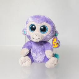 TY Beanie Boos - BLUEBERRY the Monkey (Solid Eye Color) (Regular Size - 6 inch) *NON-MINT*