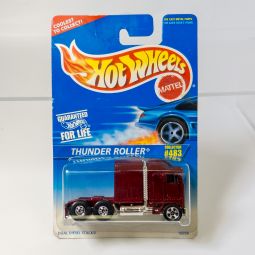 Mattel - Hot Wheels - 1996 Collector #483 - Thunder Roller Burgundy *NON-MINT*