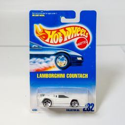 Mattel - Hot Wheels - 1992 Collector #232 - Lamborghini Countach White *NON-MINT*