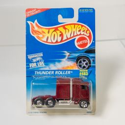 Mattel - Hot Wheels - 1996 Collector #483 - Thunder Roller Burgundy *NON-MINT*