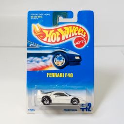 Mattel - Hot Wheels - 1991 Collector #442 - Ferrari F40 White *NON-MINT*