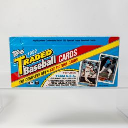 Topps Trading Cards - 1992 Traded Baseball Cards - The Complete Set (132 Picture Cards) *SEALED*
