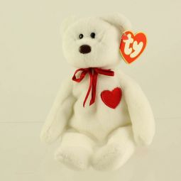 TY Beanie Baby - VALENTINO the Bear (3rd Gen Hang Tag - MWMTs)
