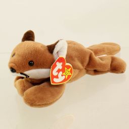 TY Beanie Baby - SLY the Fox (Brown Belly Version - 4th Gen Hang tag) (8 inch)