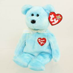 TY Beanie Baby - THANK YOU BEAR 2000 (Dealer Exclusive - UK Version) MWMTs