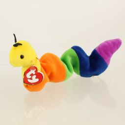 TY Beanie Baby - INCH the Inchworm (Felt Antennae) (3rd Gen Hang Tag - Creased Tag)