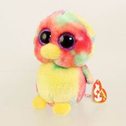 TY Beanie Boos - FEATHERS the Pastel Ty-Dyed Chick (Regular Size - 6 inch) *Very Rare*