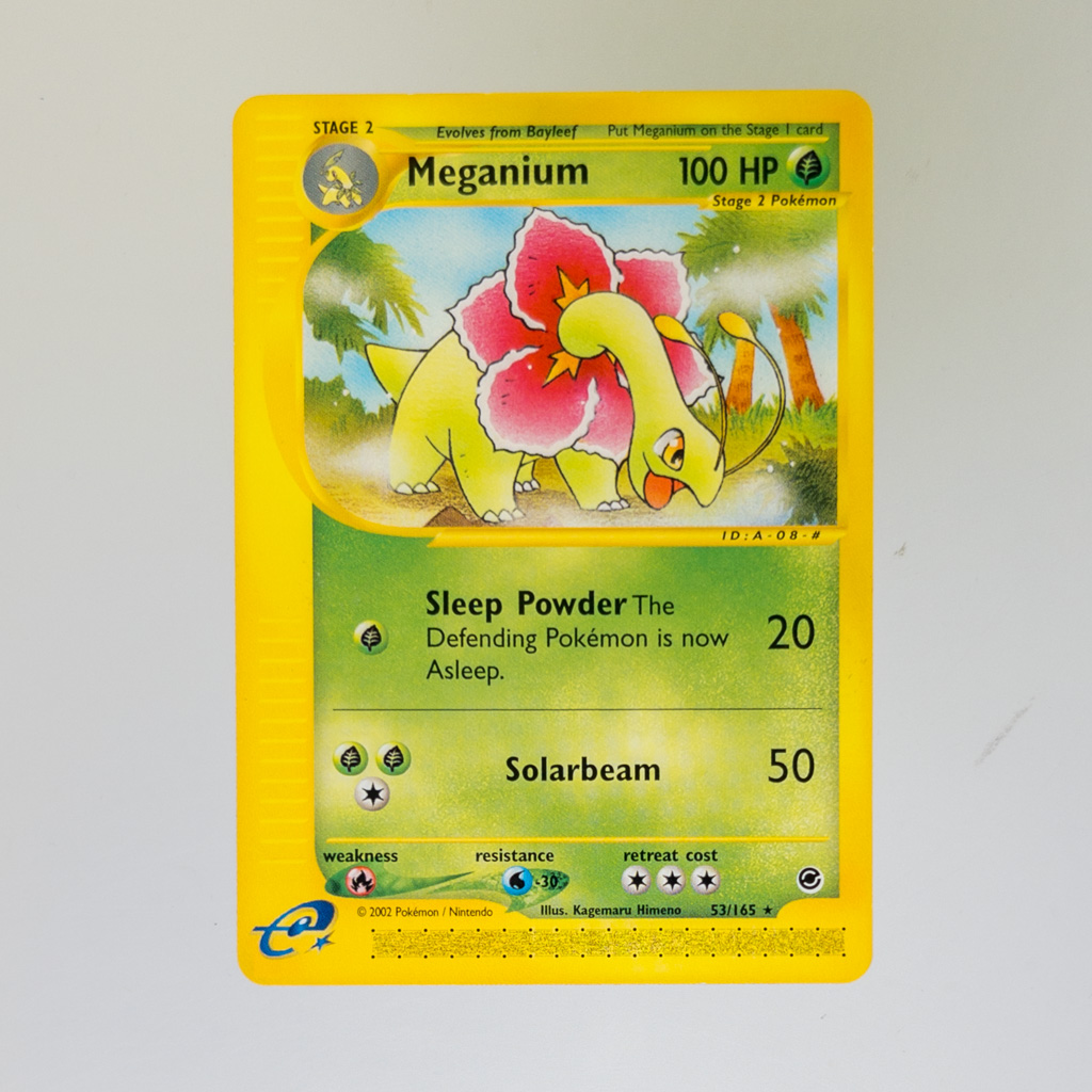 Pokemon Card - Expedition 53/165 - MEGANIUM (rare) *Non-Mint - Lightly Played*