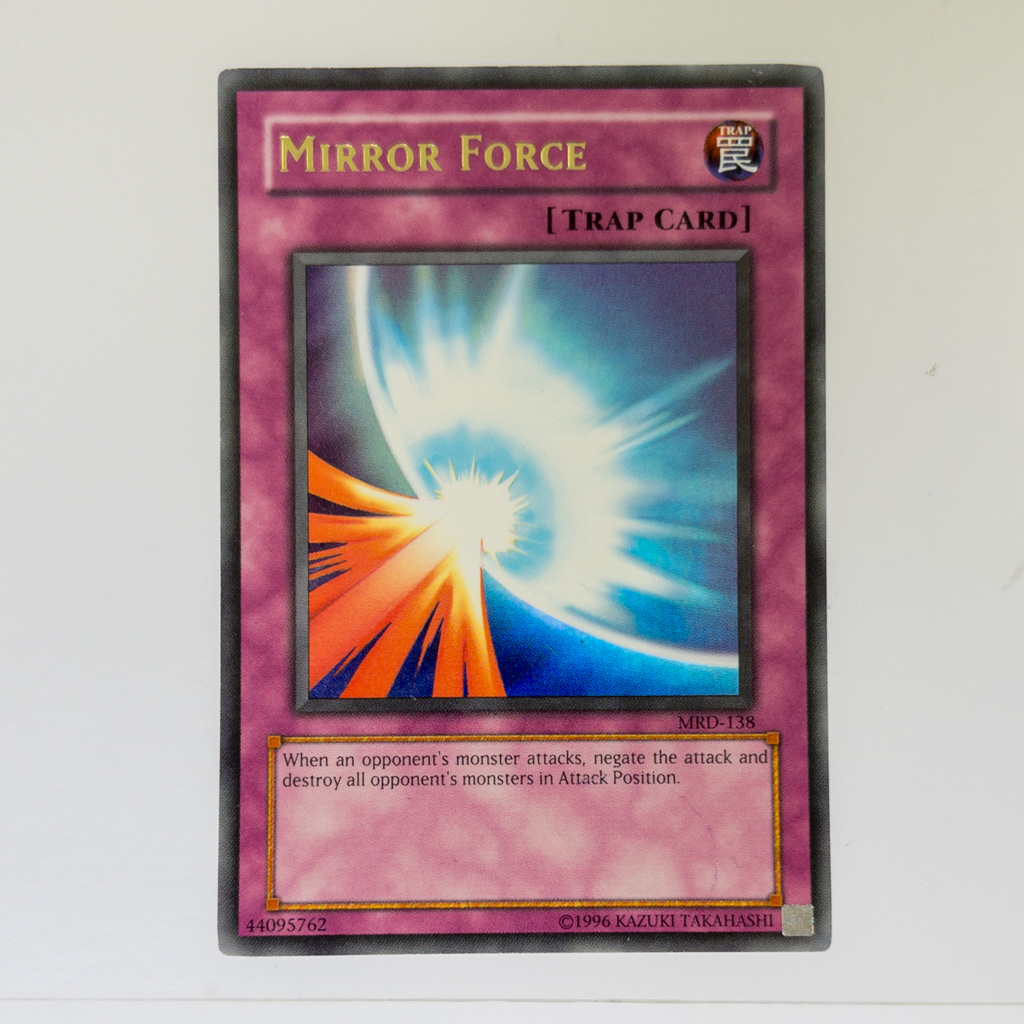 Yu-Gi-Oh Card - MRD-138 - MIRROR FORCE (ultra rare holo) *Non-Mint - Played*