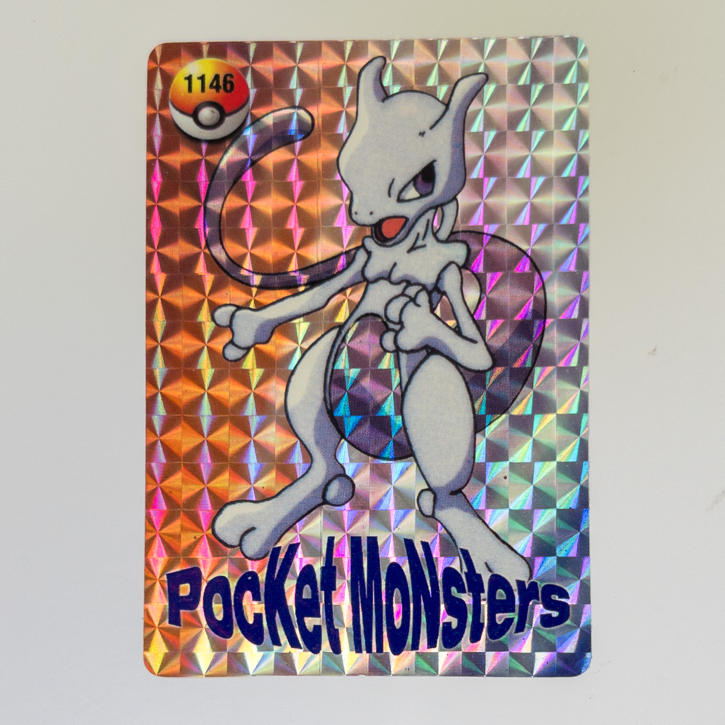 Pokemon Pocket Monsters - Vintage Vending Machine Sticker Cards - MEWTWO #1146