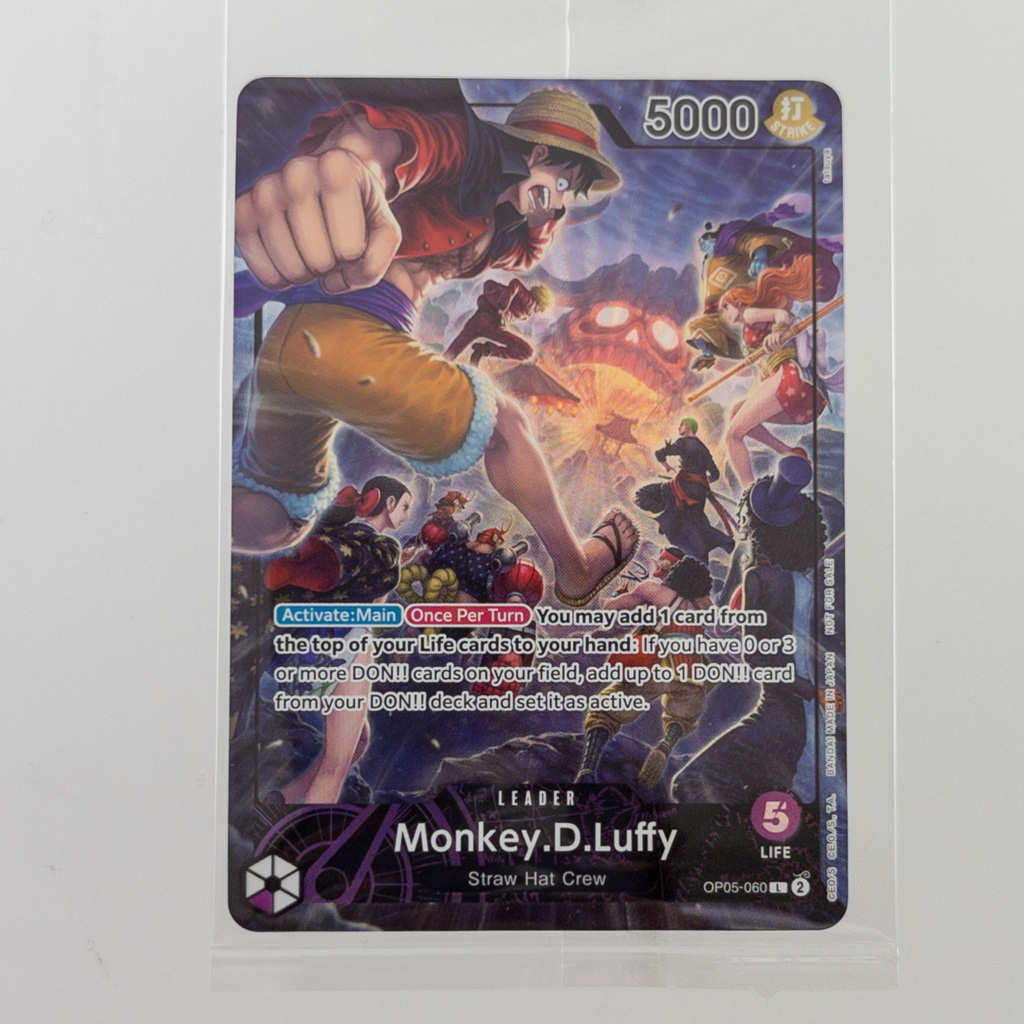 Bandai One Piece Trading Cards - OP05-060 Monkey D. Luffy (PSA Magazine sealed promo)