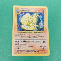Pokemon Card - Base 12/102 - NINETALES (holo-foil) *Shadowless* *NM - Played*