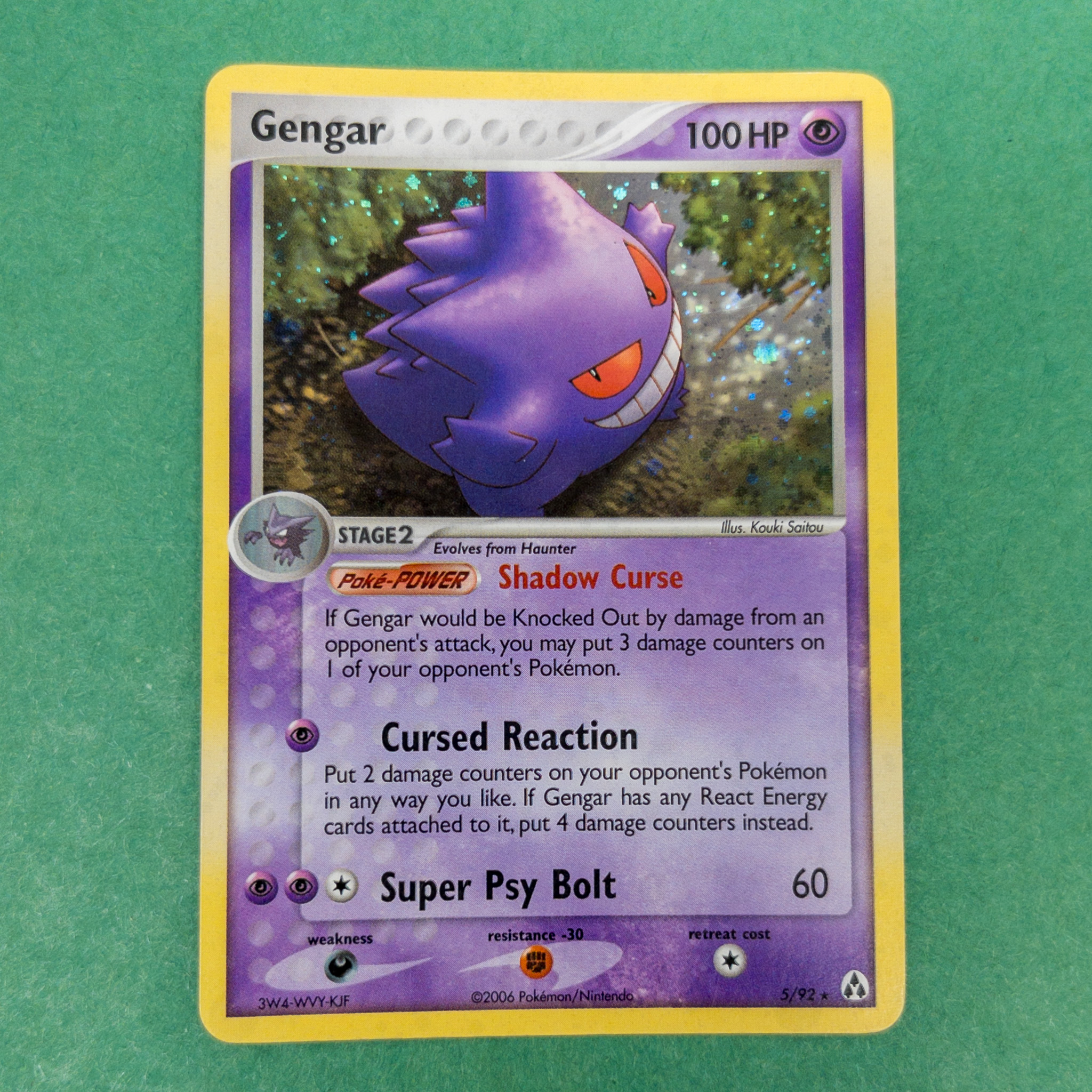 Pokemon Card - Legend Maker 5/92 - GENGAR (holo-foil) *NM - Played*