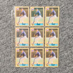 Lot of 10 1987 Topps Baseball Cards - NOLAN RYAN #757