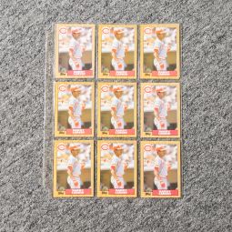 Lot of 10 1987 Topps Baseball Cards - BARRY LARKIN #648